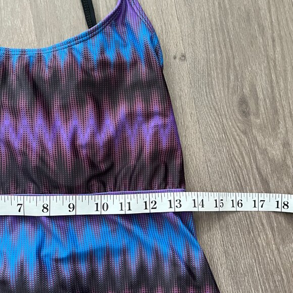 Purple & Black Tankini with Boy Shorts Swimsuit - Picture 11 of 15